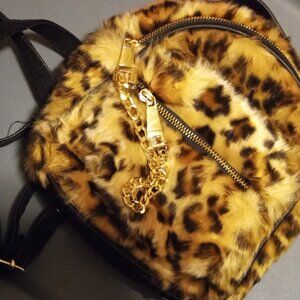 Leopard Mini Back Pack Faux Unbranded _EUC_